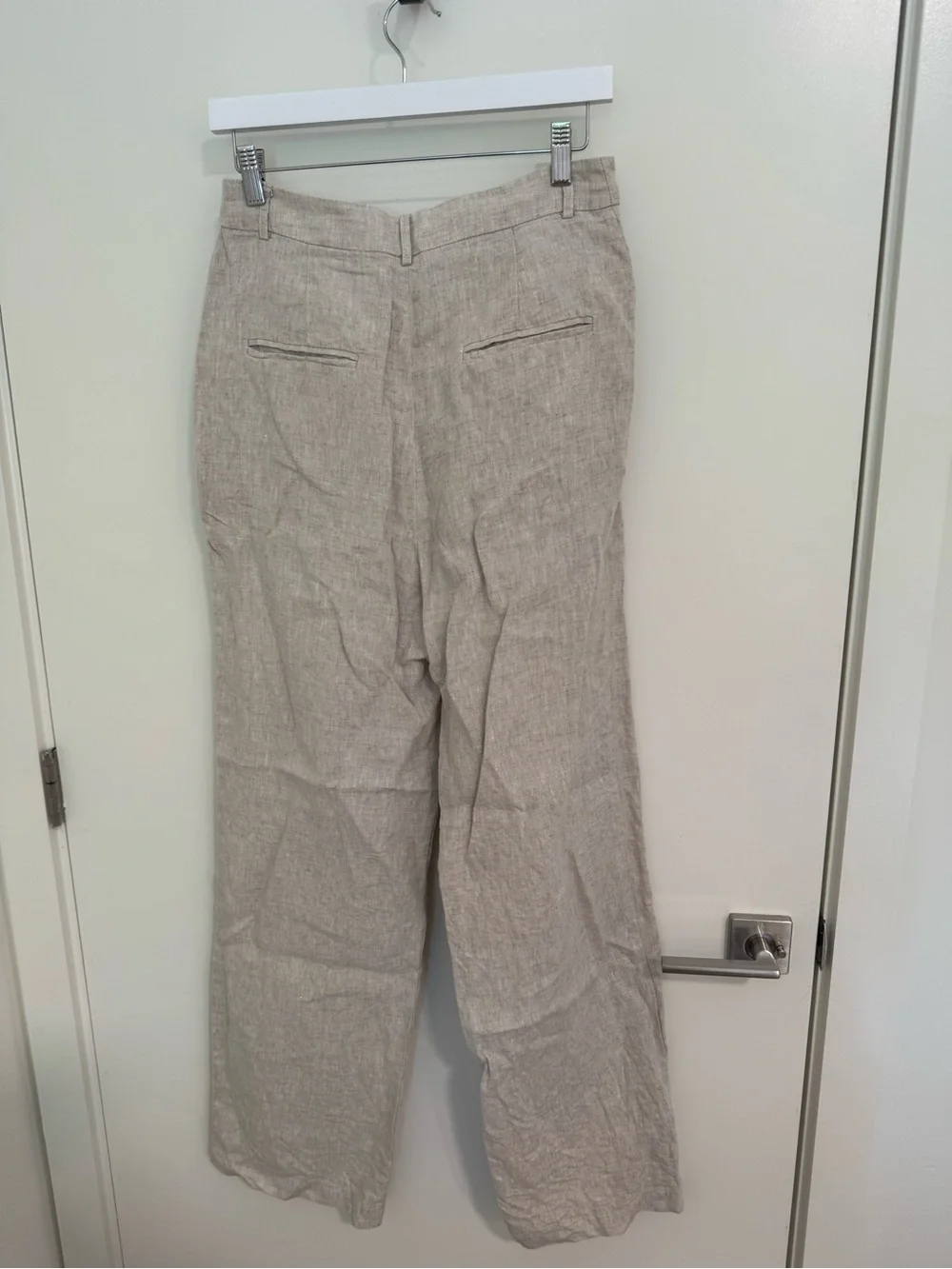 Reformation pleated linen trousers